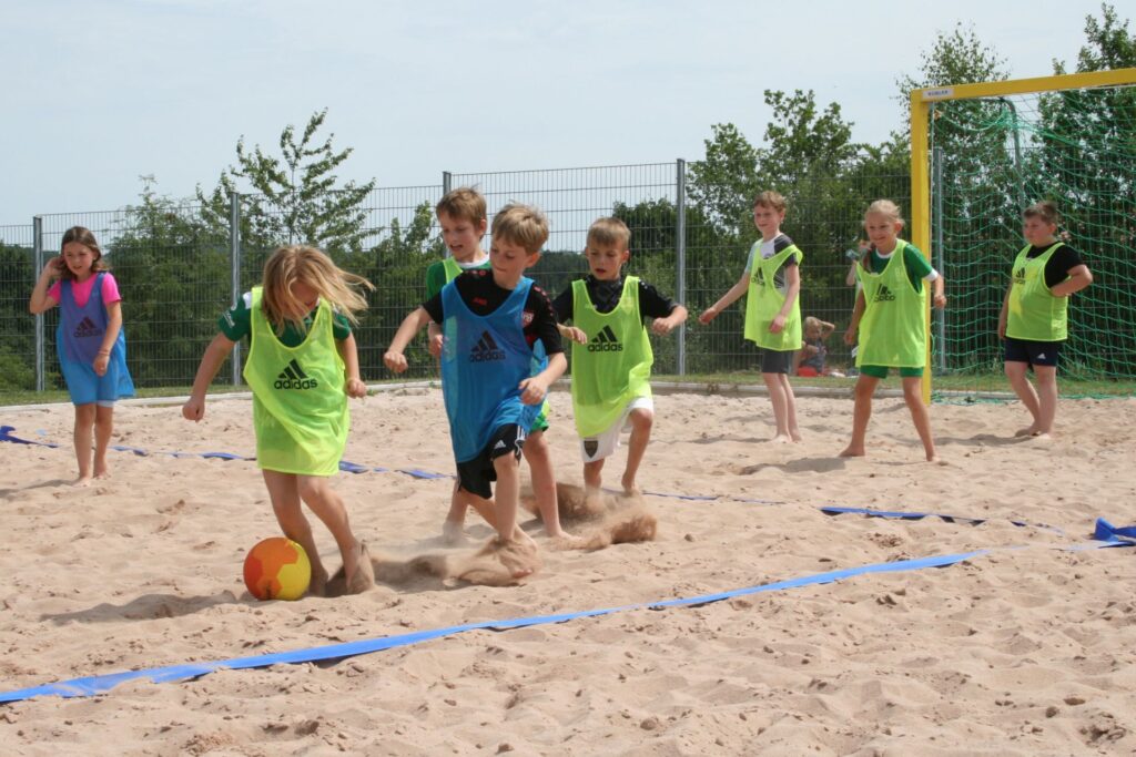 Voller Einsatz im Sand